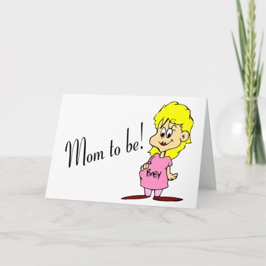 Mama (schwangere Frau) Karte (Vorderseite)