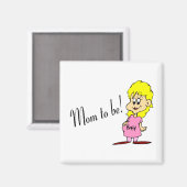 Mama (schwangere Frau) Magnet (Vorderseite/Rückseite)