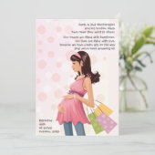 Mama Schwangerschaft (Mädchen) Ankündigung (Stehend Vorderseite)