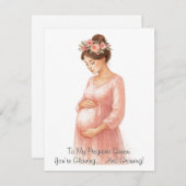 Mama | Schwangerschaftsabsage - Feiertagskarte (Vorne/Hinten)