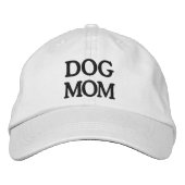 Mama schwarz-weiß bestickte Baseballkappe (Vorderseite)