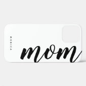 Mama Schwarz/Weiß Minimalistisch Case-Mate iPhone Hülle (Rückseite (Horizontal))