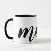 Mama Schwarz-Weiß-Minimalistische Typografie Tasse (Links)