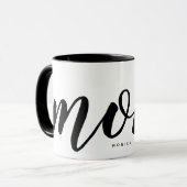 Mama Schwarz-Weiß-Minimalistische Typografie Tasse (Vorderseite Links)
