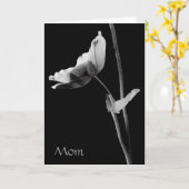Mama Schwarzweiß-Blume Karte (Gelbe Blume)