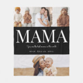 Mama, Schwarzweiß, moderne Typografie 4 Foto Fleecedecke (Vorderseite)