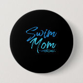 Mama schwimmen Funny Niedliches Geschenk Button (Vorderseite)