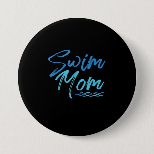 Mama schwimmen Funny Niedliches Geschenk Button (Vorderseite)