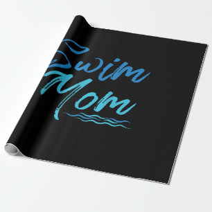 Mama schwimmen Funny Niedliches Geschenk Geschenkpapier