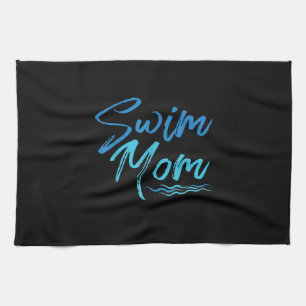 Mama schwimmen Funny Niedliches Geschenk Geschirrtuch