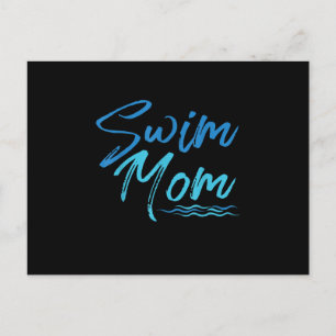 Mama schwimmen Funny Niedliches Geschenk Postkarte
