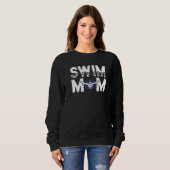 Mama schwimmen Mütter Sweatshirt (Vorne ganz)