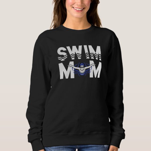 Mama schwimmen Mütter Sweatshirt (Vorderseite)