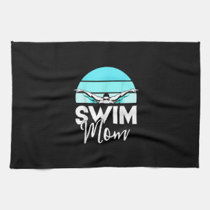 Mama Schwimmer Schwimmen Meet Schwimmer Geschirrtuch