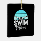 Mama Schwimmer Schwimmen Meet Schwimmer Keramikornament (Rechts)