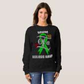 Mama Scoliose Bewusstsein Leopard Buffalo Kariert Sweatshirt (Vorne ganz)