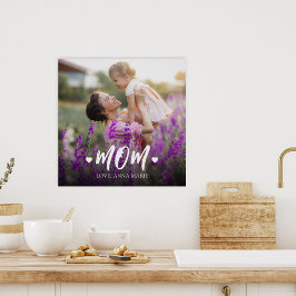 Mama Script Heart Personalisiert Poster