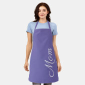 Mama Script Lila White Kitchen Schürze (Getragen)