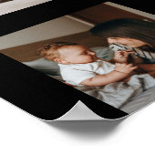 Mama-Script-Typografie 6-Foto-Collage in Schwarz Poster (Ecke)