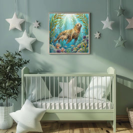 Mama Seelöwe und Kinderstube Poster