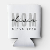 Mama seit 20XX Moderne, einfache Preppy Dosenkühler (Rückseite)