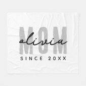 Mama seit 20XX Moderne, einfache Preppy Fleecedecke (Vorderseite (Horizontal))