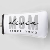 Mama seit 20XX Moderne, einfache Preppy Golf Headcover (Vorderseite)