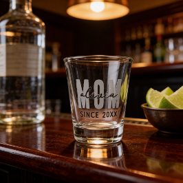 Mama seit 20XX Moderne, einfache Preppy Schnapsglas