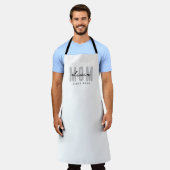 Mama seit 20XX Moderne, einfache Preppy Schürze (Getragen)