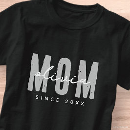 Mama seit 20XX Moderne, einfache Preppy T-Shirt