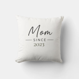 Mama seit personalisiertem Jahr handgeschrieben Mi Kissen