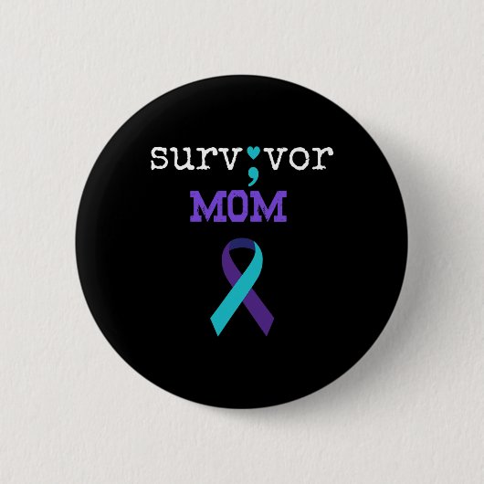 Mama - Semicolon Gift Suicide Prevention Awareness Button (Vorderseite)