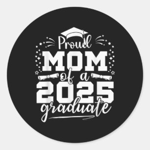 Mama Senior 2025 Proud-Mama einer Klasse von 2025 Runder Aufkleber