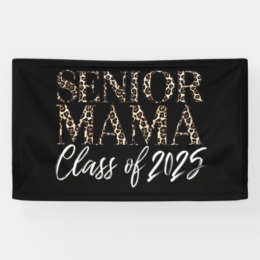Mama Senior 2025 stolz Mama einer Klasse von 2025 Banner (Horizontal)