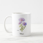 Mama September Geburtsblume Aster Kaffeetasse (Links)