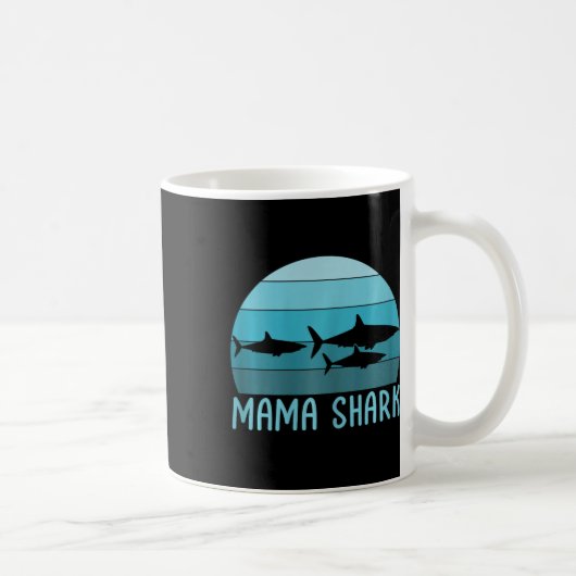 Mama Shark Mama vom 2 Muttertag Kaffeetasse (Rechts)