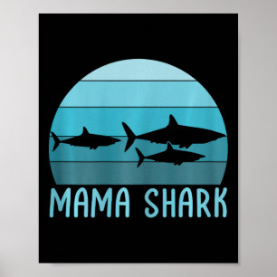 Mama Shark Mama vom 2 Muttertag Poster