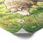 Mama Sheep and Lamb Nursery Poster (Ecke)