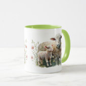 Mama Sheep mit Lamb-Tasse Tasse (VorderseiteRechts)