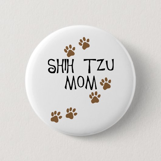 Mama Shih Tzu Button (Vorderseite)