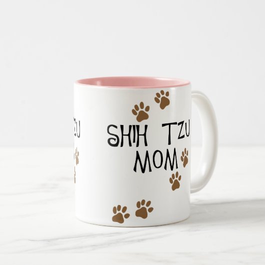 Mama Shih Tzu Zweifarbige Tasse (VorderseiteRechts)