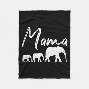 Mama-Shirt Elefant Muttertag Weihnachten Mommy Fleecedecke