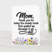 Mama Sichere Hand führte mich Aquarell Wildblume Karte (Vorderseite)