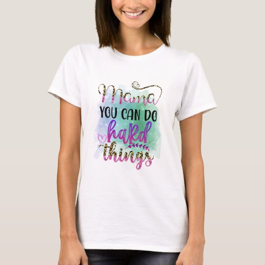 MAMA Sie können harte Dinge tun Retro T-Shirt (Vorderseite)