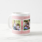 Mama Sie sind der beste - 3 Foto Rosa Pinselstrich Kaffeetasse (Vorderseite Links)
