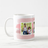 Mama Sie sind der beste - 3 Foto Rosa Pinselstrich Kaffeetasse (Links)