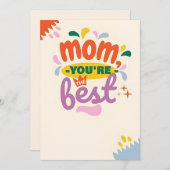 Mama Sie sind die Beste: Muttertagskarte (Vorne/Hinten)