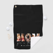 Mama Sie sind die beste Quote Schwarz Foto Collage Golfhandtuch (Insitu)