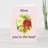 Mama, Sie sind die beste Weihnachtskarte Karte (Vorderseite)