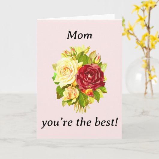 Mama, Sie sind die beste Weihnachtskarte Karte (Gelbe Blume)